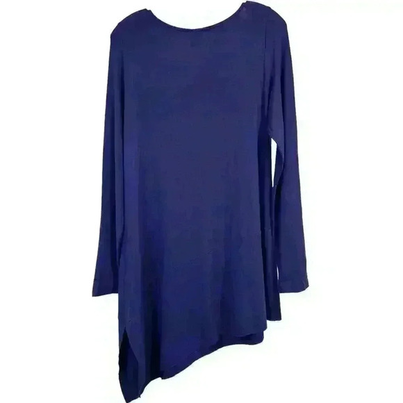 Eileen Fisher Bateau Neck Asymmetrical Jersey Long Sleeve Tunic Size M - Picture 9 of 11